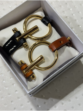 Bracelet et cuir et acier inoxydable "Sory"