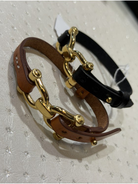 Bracelet en cuir et acier "Roxy"
