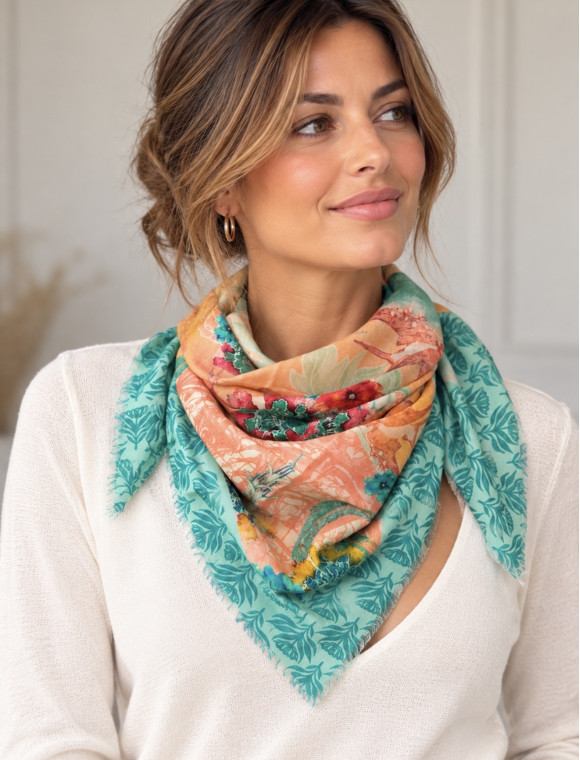 Carré « Anemone » de la collection Brokante