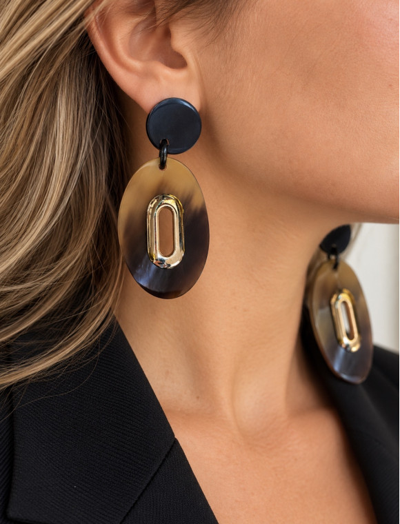 Boucles d'oreilles "Léonce" de la collection Soyang