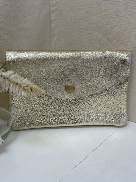 Pochette Cuir vachette pailletée "Alexis"