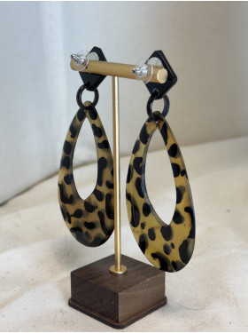 Boucles d'oreilles en corne de buffle  "José"  Collection SOYANG