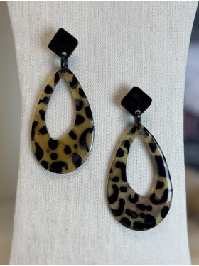 Boucles d'oreilles en corne de buffle  "José"  Collection SOYANG