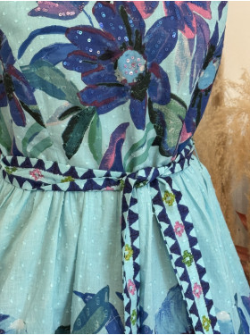 Robe  "Poppy Bleue"  Collection René Derhy