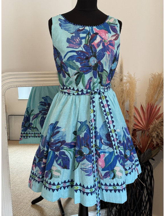 Robe "Poppy Bleue" Collection René Derhy
