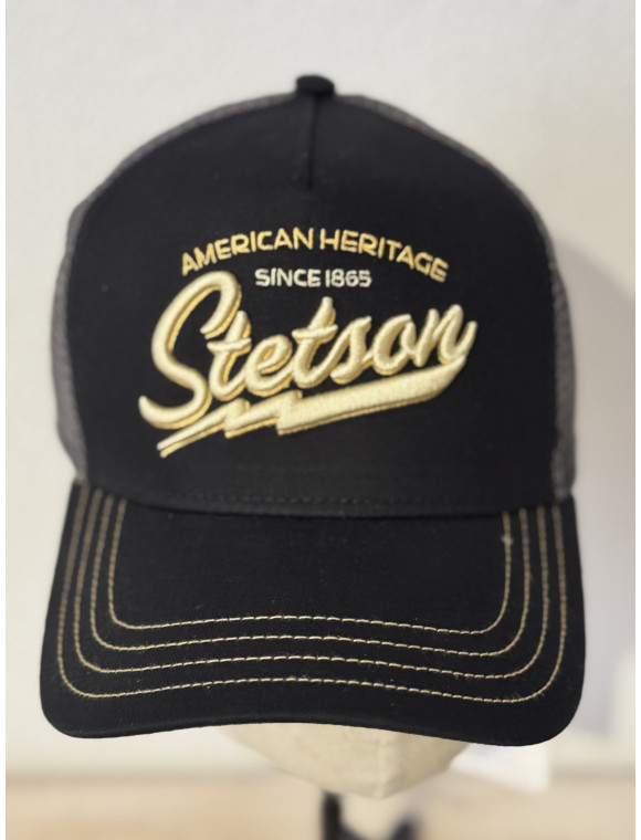 casquette trucker Stetson "heritage noire"