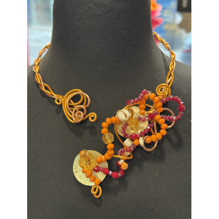 Collier en fil d'aluminium "Tahiti"
