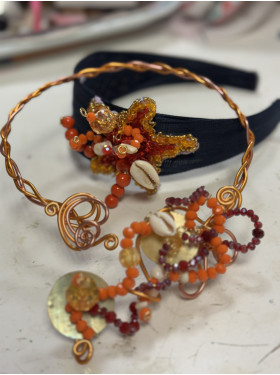 Collier en fil d'aluminium "Tahiti"