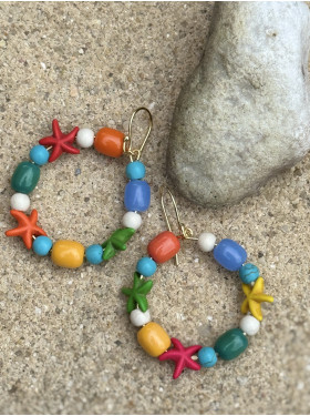 Parure de collier et boucles " Marina"