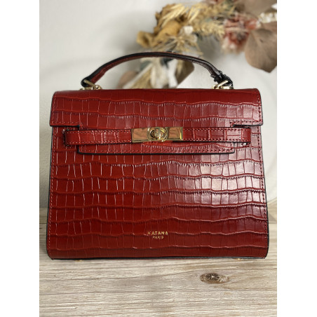 Sac cuir façon croco "Albin"