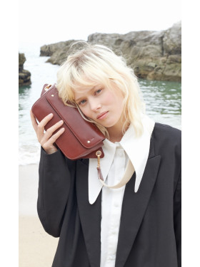 Sac cuir Banane "Emily" de la collection Maradji