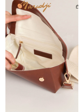 Sac cuir Banane "Emily" de la collection Maradji