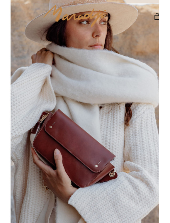 Sac cuir Banane "Emily" de la collection Maradji