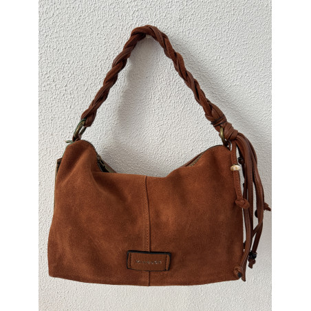 Sac croute de cuir et synthétique "Mendie"