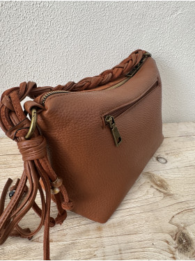 Sac croute de cuir et synthétique "Mendie"