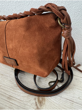 Sac croute de cuir et synthétique "Mendie"