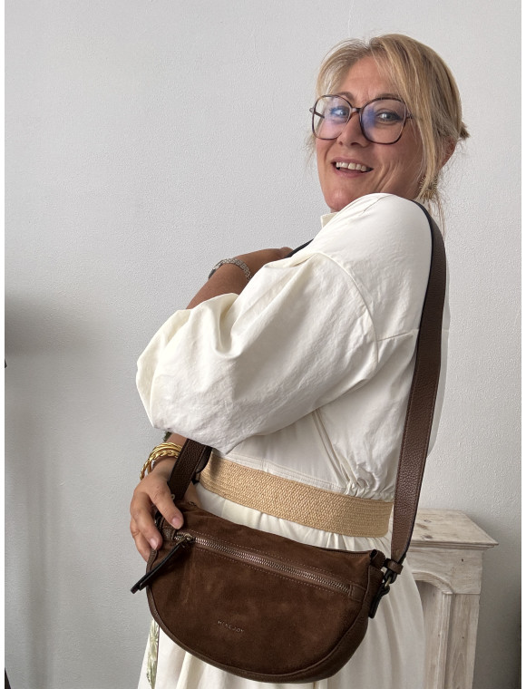 Sac croute de cuir et simili "Arianne"