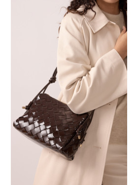 sac cuir tressé "Georgia" de la collection Maradji