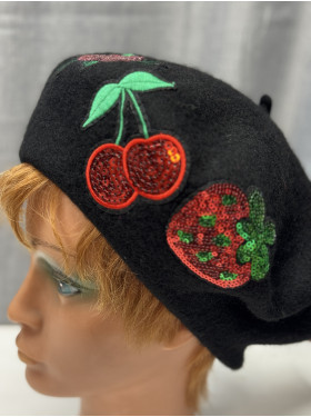 Béret «  Fruits rouges »