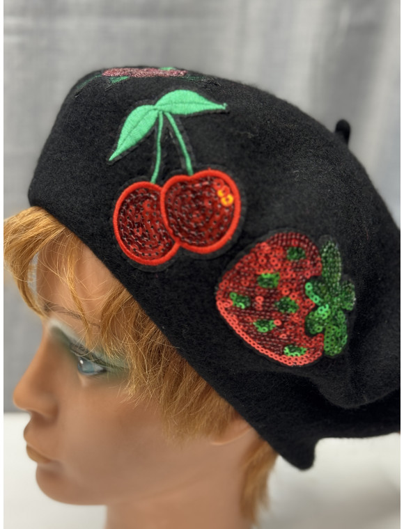 Béret «  Fruits rouges »