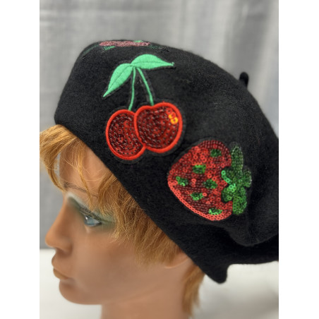 Béret «  Fruits rouges »