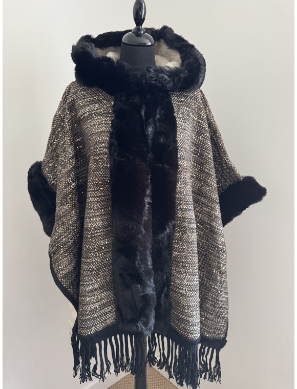 Cape poncho "Frileuse"