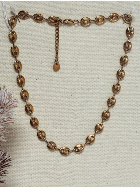 Collier maille grain de café "Aurore"
