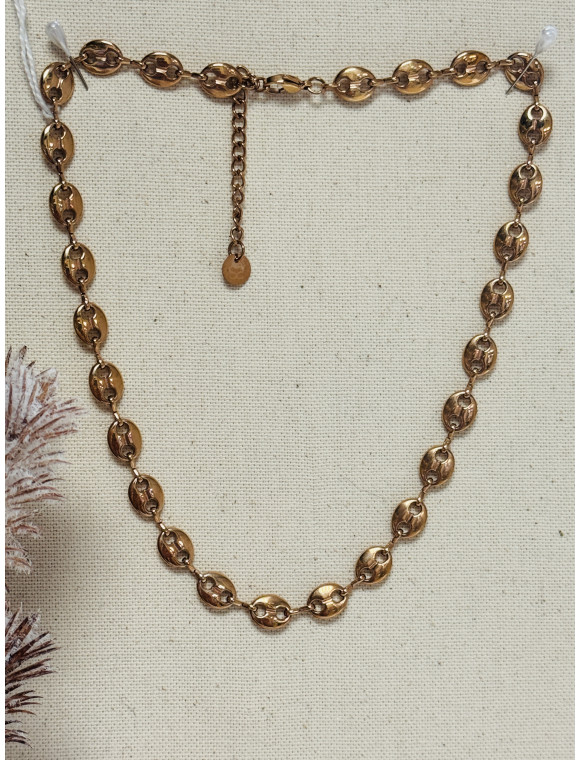 Collier maille grain de café "Aurore"