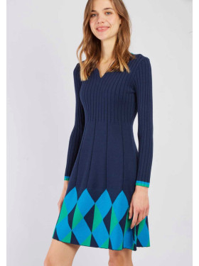 Robe en maille « camélia » de la collection Rene Derhy