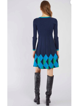 Robe en maille « camélia » de la collection Rene Derhy