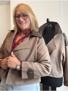 Veste trench court "Choco"