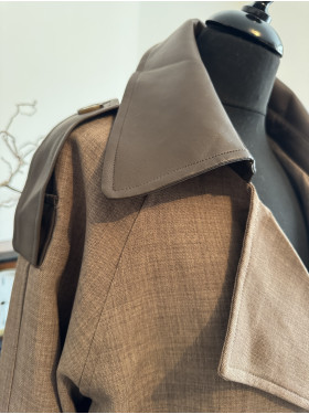 Veste trench court "Choco"