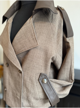 Veste trench court "Choco"