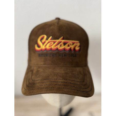 Casquette Trucker en cuir "héritage Cuir" de la collection Stetson