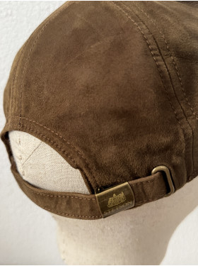 Casquette trucker en cuir et tweed "tweed cuir" de la collection Stetson