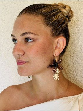 boucles d'oreilles créole "Automne"