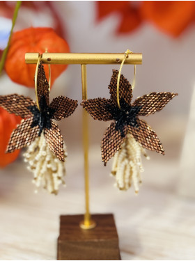 boucles d'oreilles créole "Automne"