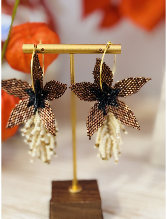 boucles d'oreilles créole "Automne"