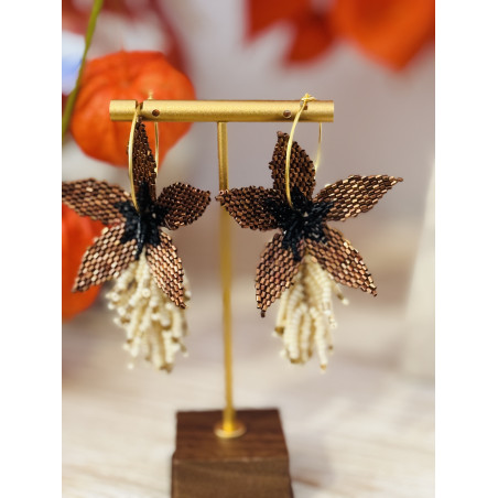 boucles d'oreilles créole "Automne"