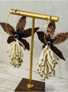 boucles d'oreilles créole "Automne"