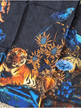 Foulard "Le bleuet" de la maison brokante