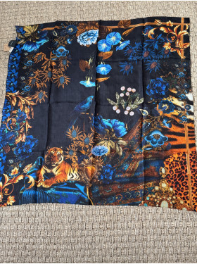 Foulard "Le bleuet" de la maison brokante