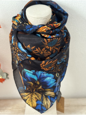 Foulard "Le bleuet" de la maison brokante