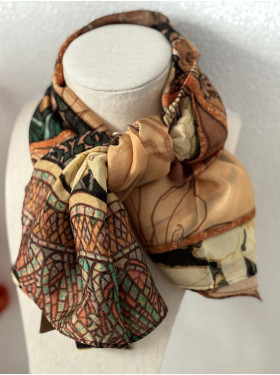 Foulard "Mésange" de la maison Brokante