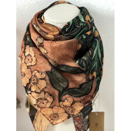 Foulard "Mésange" de la maison Brokante