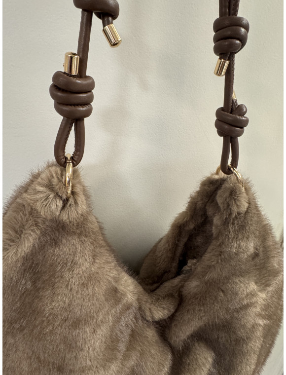 sac synthétique "Isa" en fausse fourrure