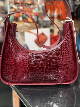 Sac cuir "victoire" croco vernis de la collection Paul Marius