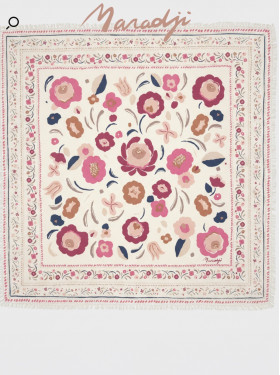 Grand foulard carré « Balkan » de la collection Maradji