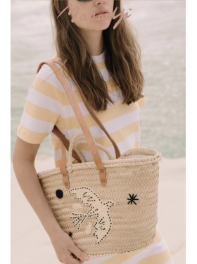 Panier en paille "Paloma" de la collection Maradji