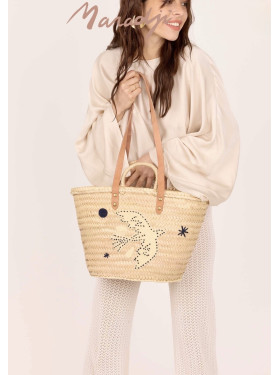 Panier en paille "Paloma" de la collection Maradji